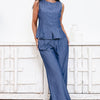 Put A Pinstripe In It Pants - Denim White