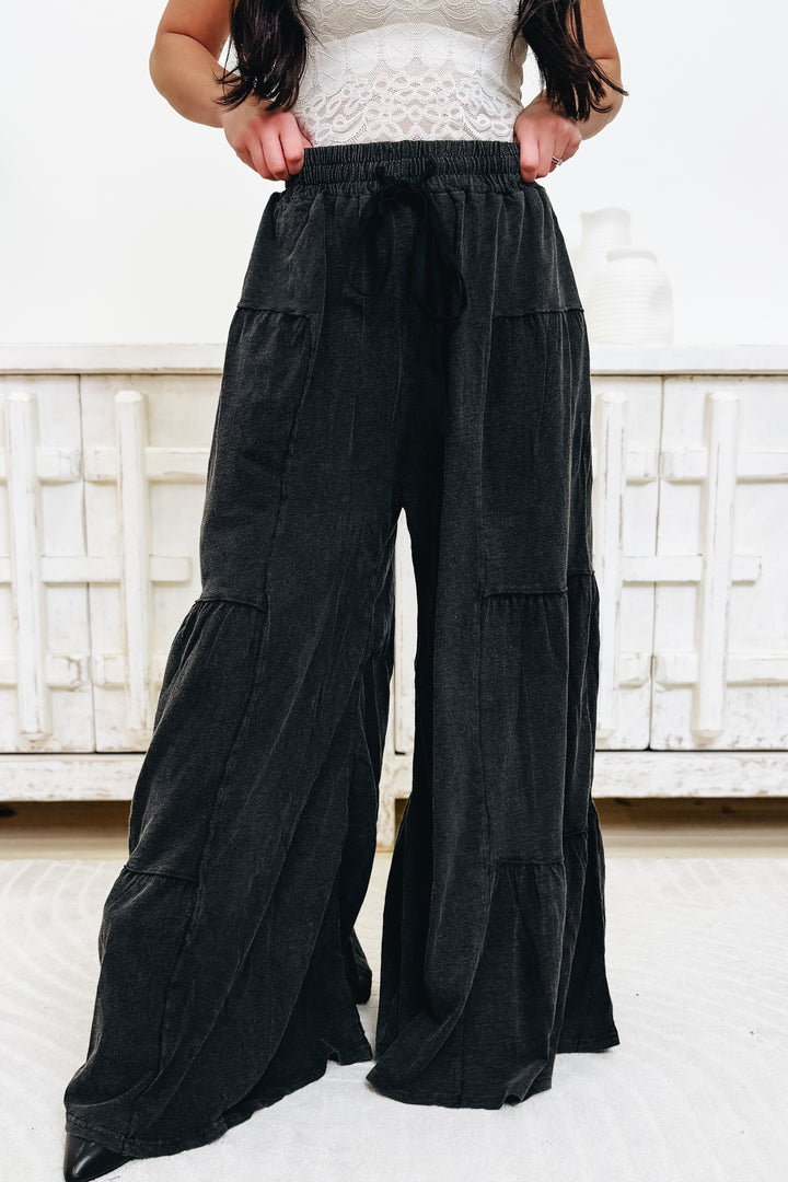Waves Of Grace Tiered Pants - Black