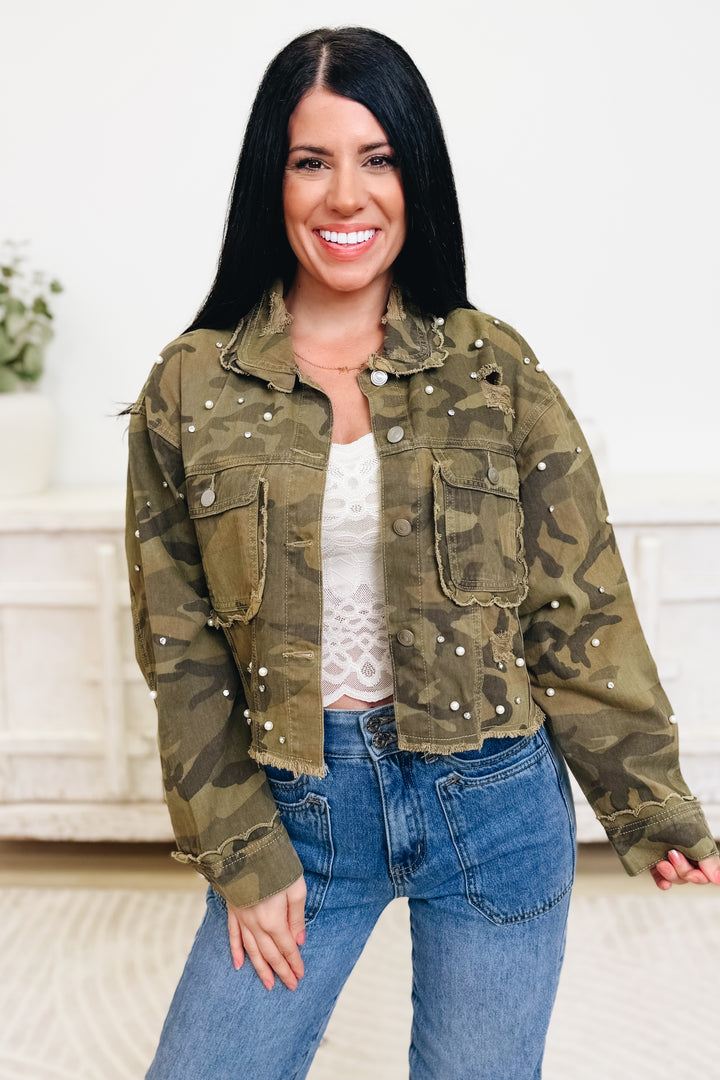Glitzy Glam Pearl Camo Jacket