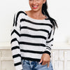 Everything & Beyond Striped Sweater Top