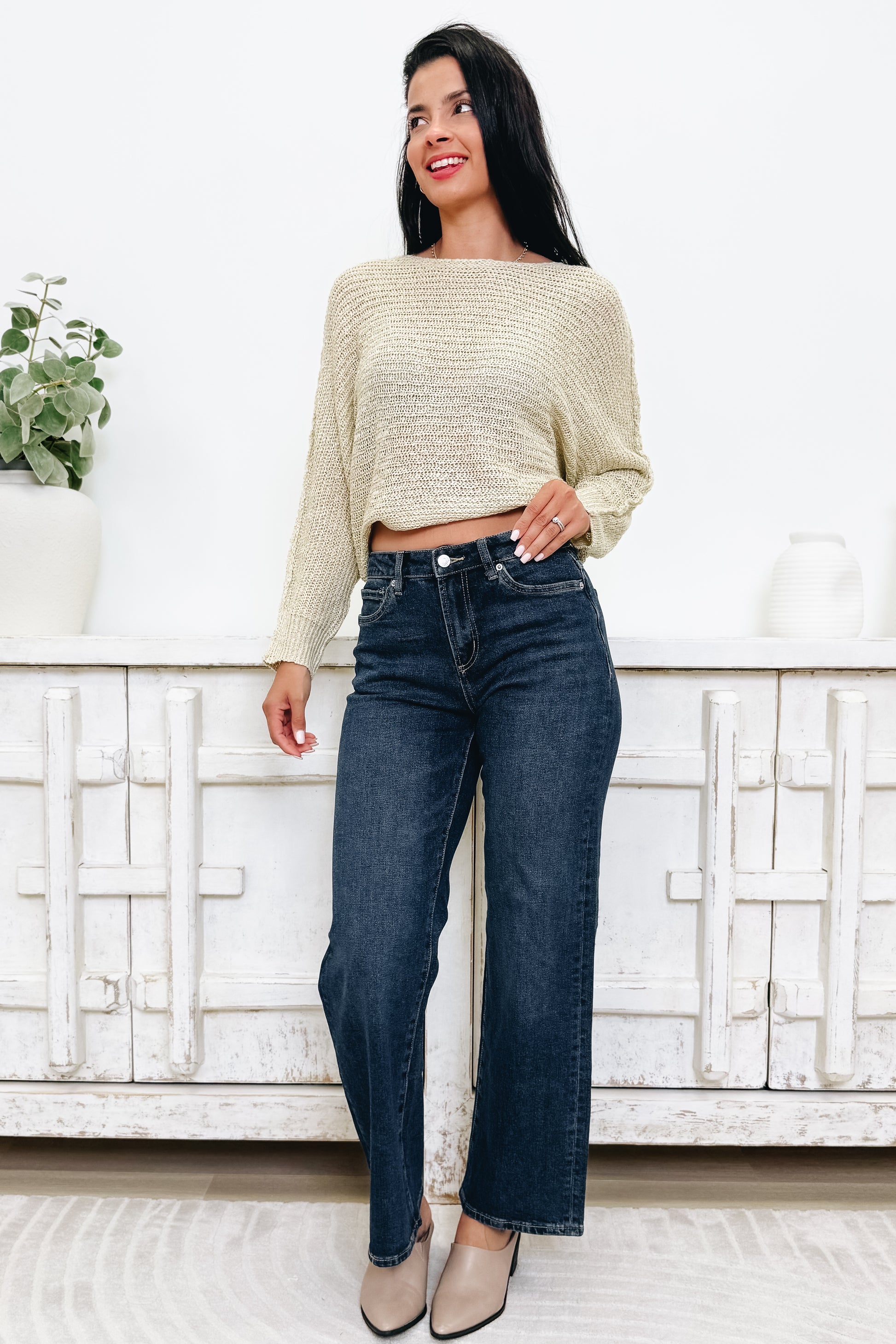 Next To You By Mica - High Rise loose Fit Straight Jeans