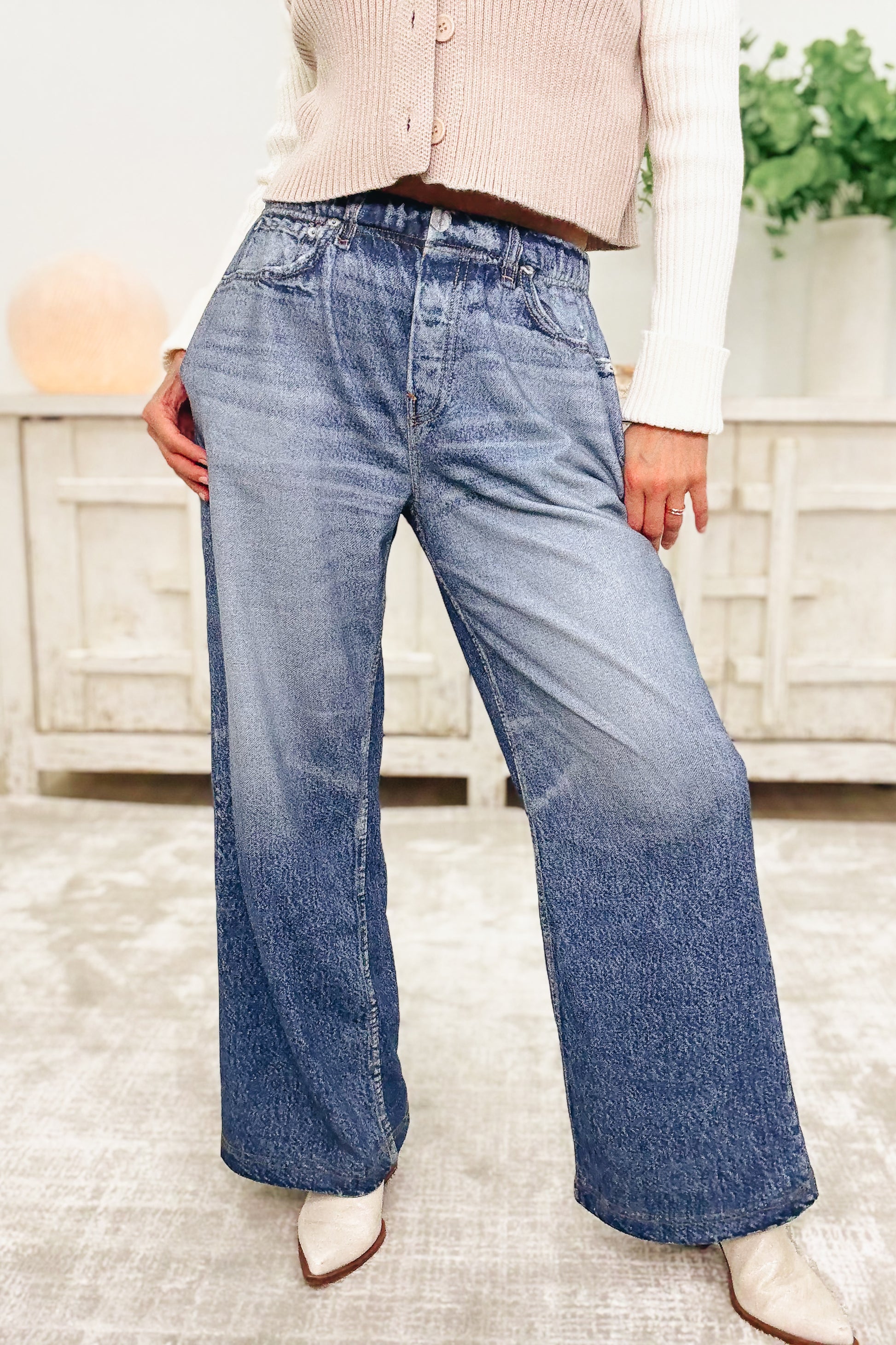 The Night Shift By BAR Label - High Rise Wide Leg Sweatpants