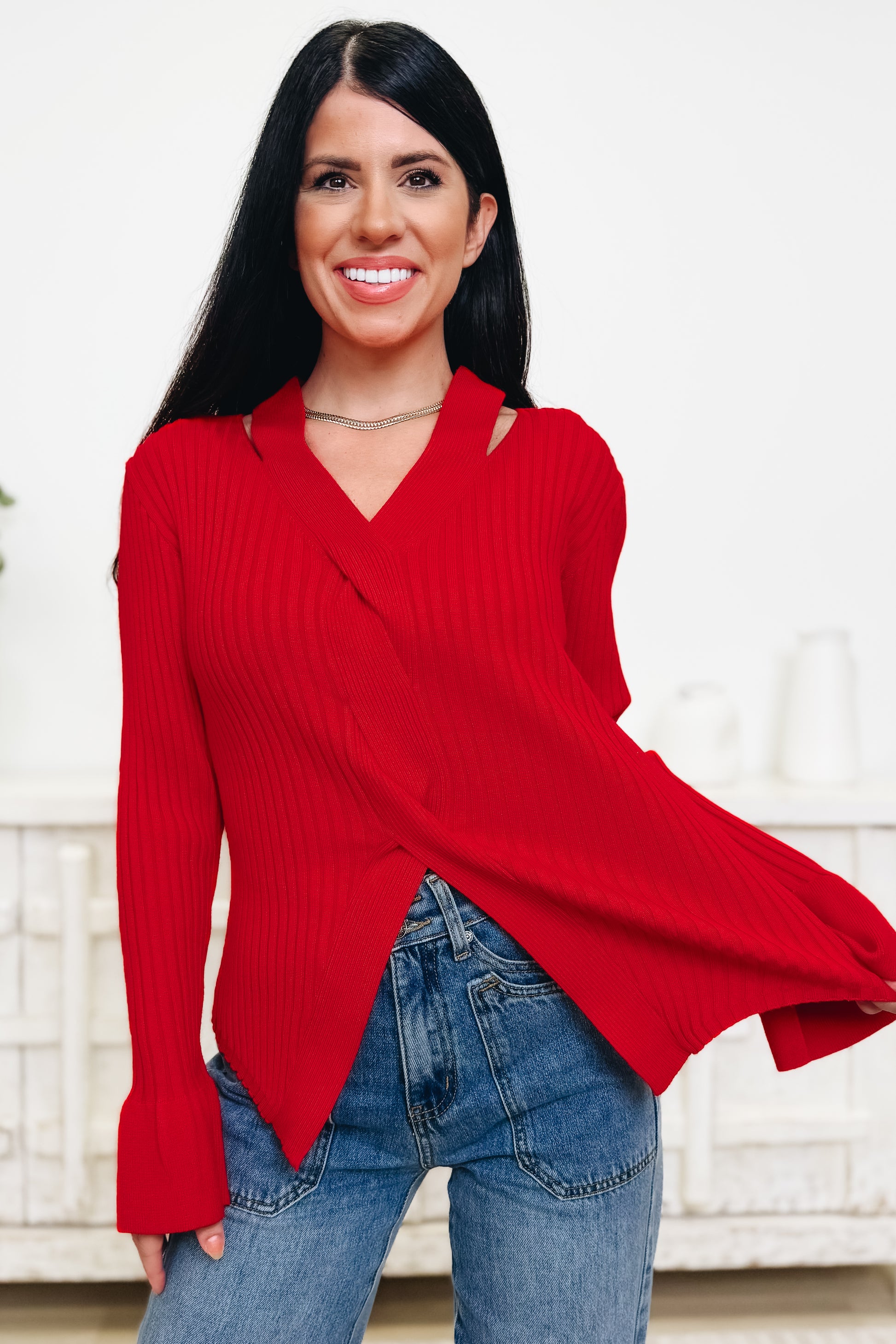 Twisted Treat Sweater Top - 2 Colors!