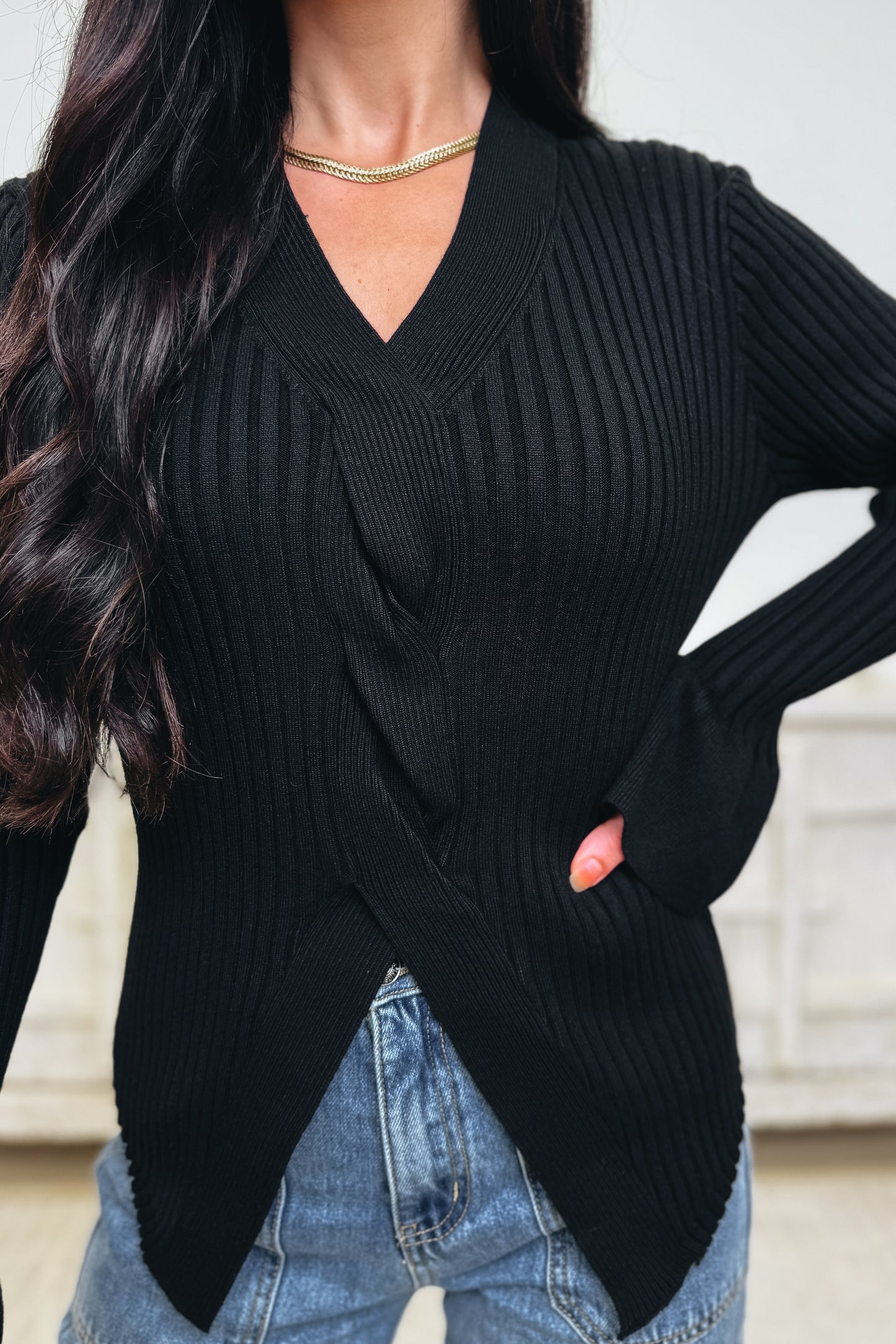 Twisted Treat Sweater Top - 2 Colors!
