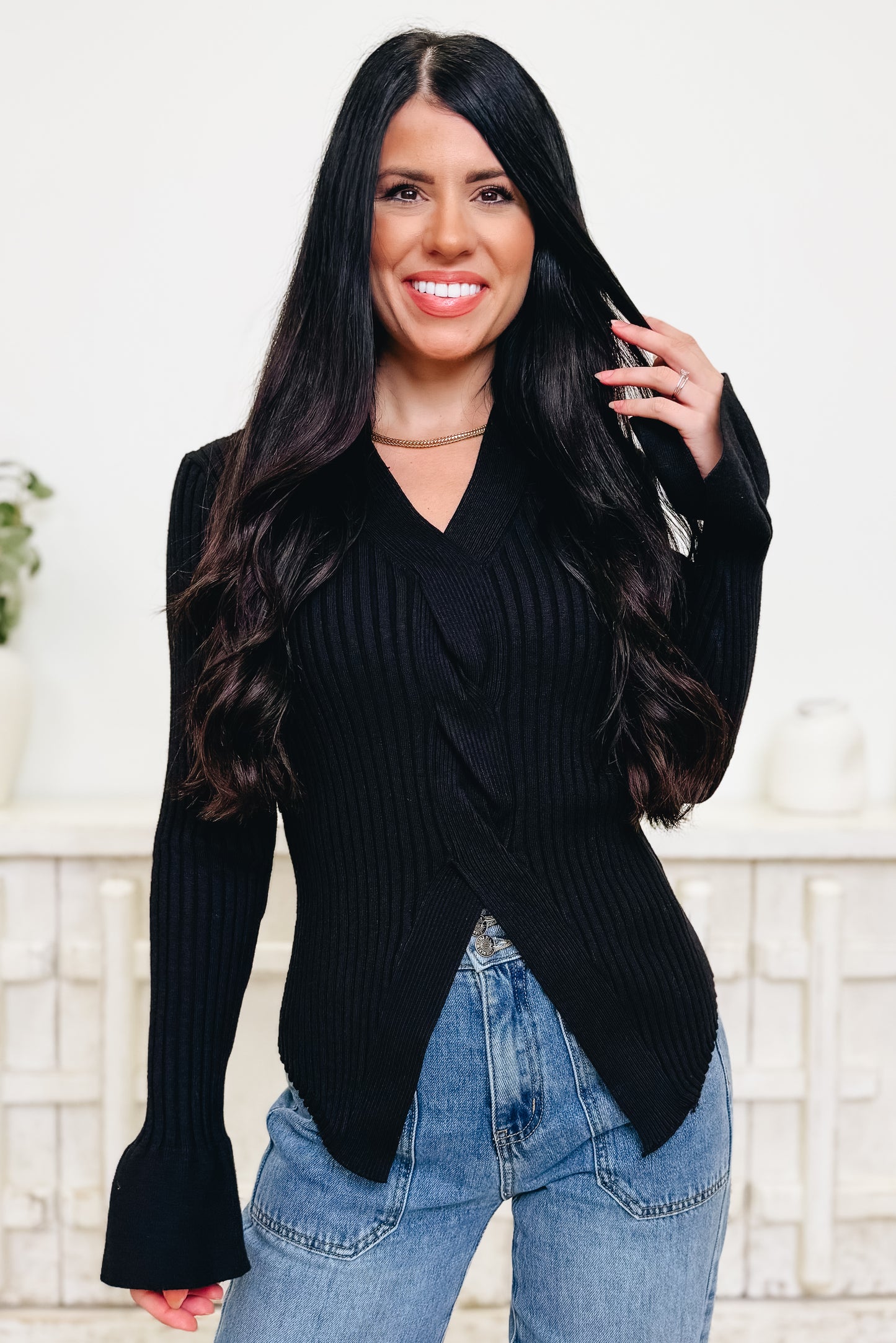 Twisted Treat Sweater Top - 2 Colors!