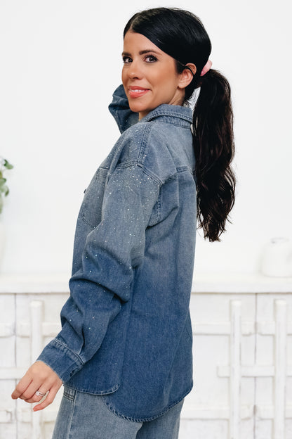 Get Your Sparkle Back Button Down Top