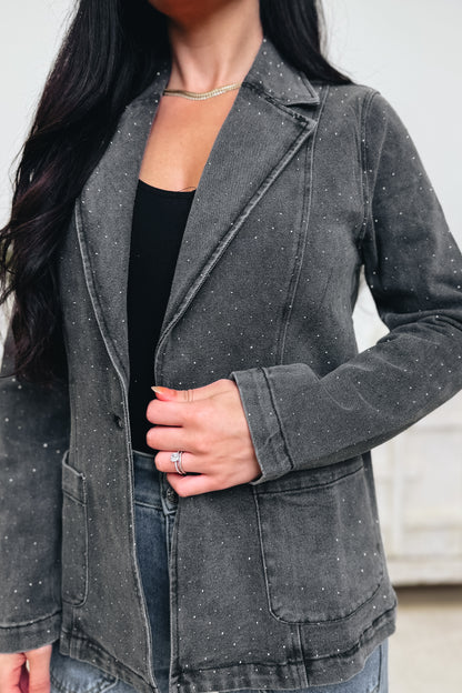 Shine & Glow Rhinestone Denim Jacket