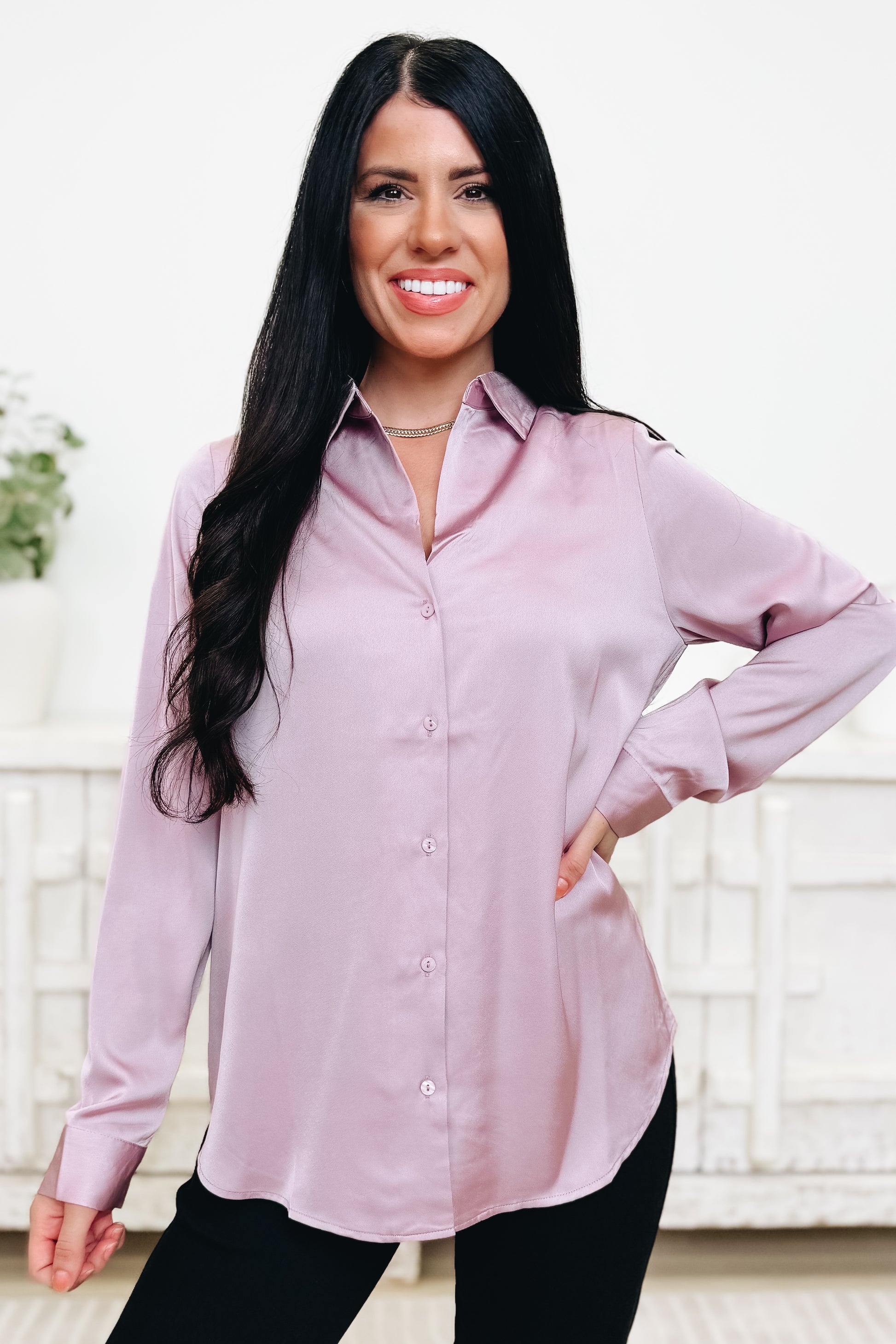 No Better Shine Button Down Top - 2 Colors!