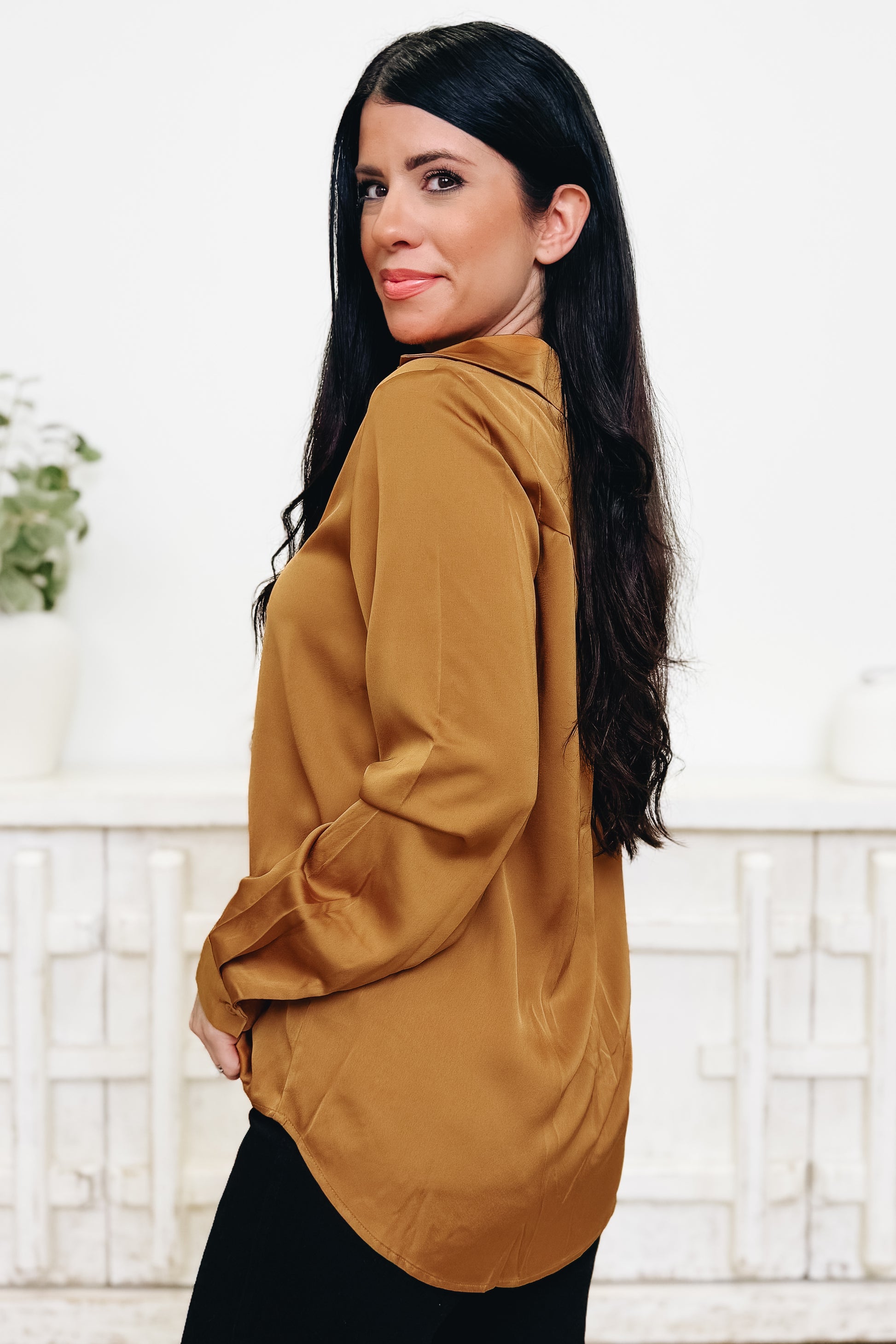 No Better Shine Button Down Top - 2 Colors!