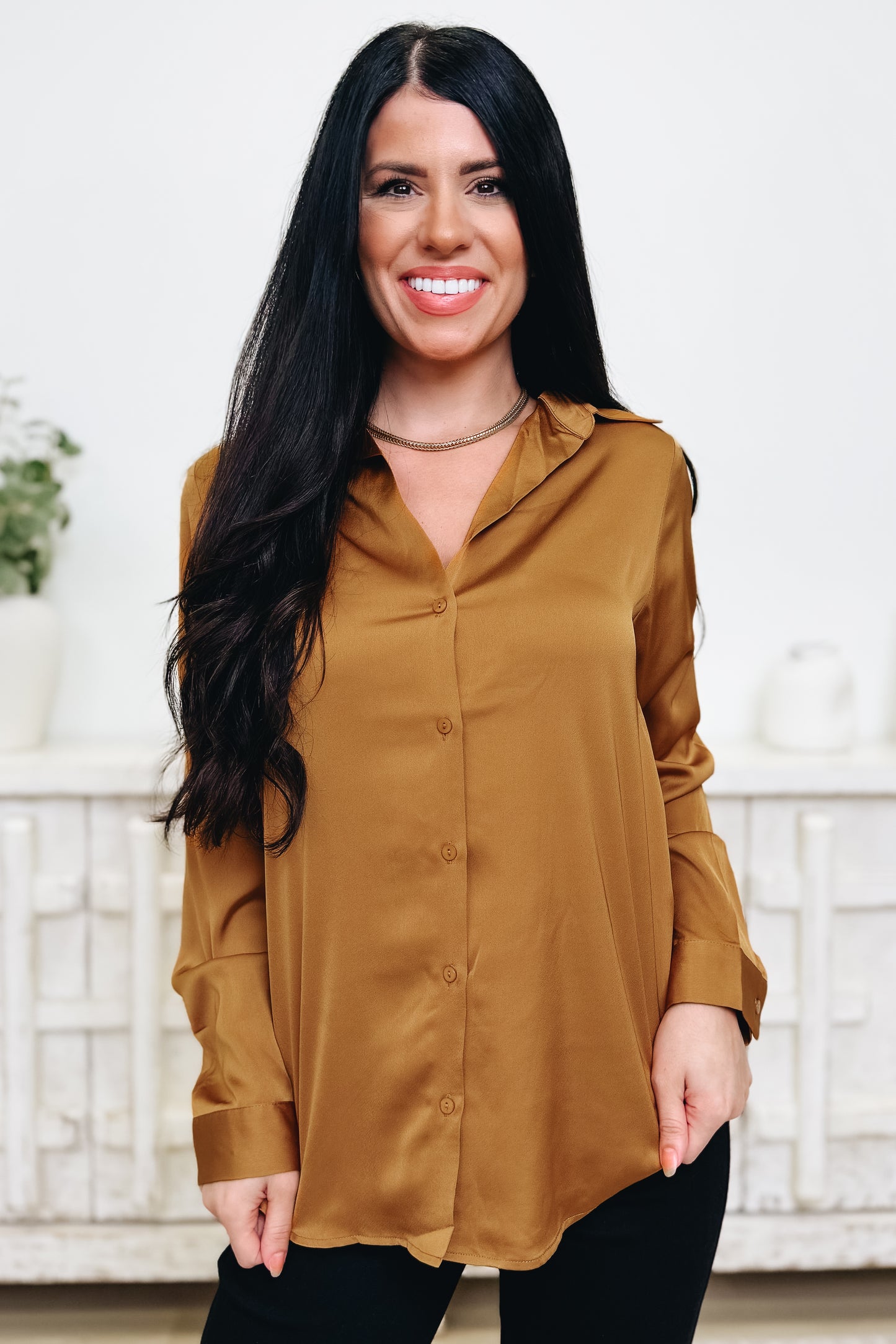 No Better Shine Button Down Top - 2 Colors!