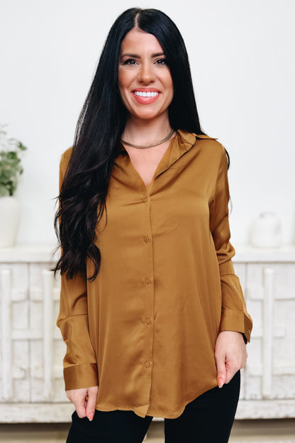 No Better Shine Button Down Top - 2 Colors!
