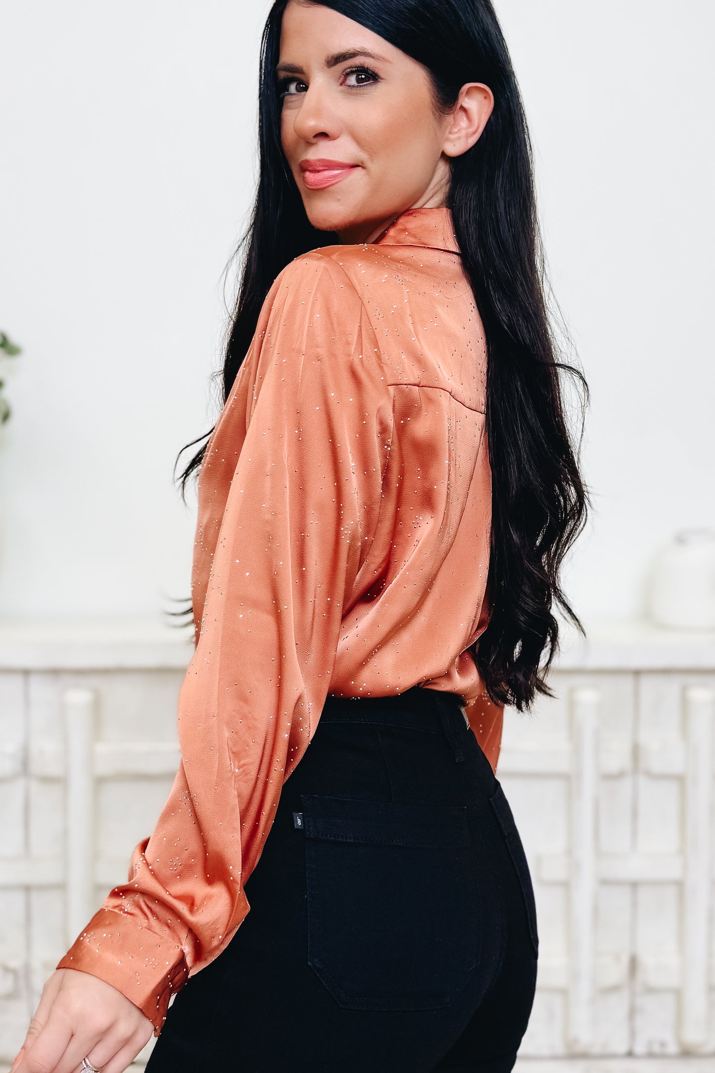 Give Em Your Shine Button Down Top