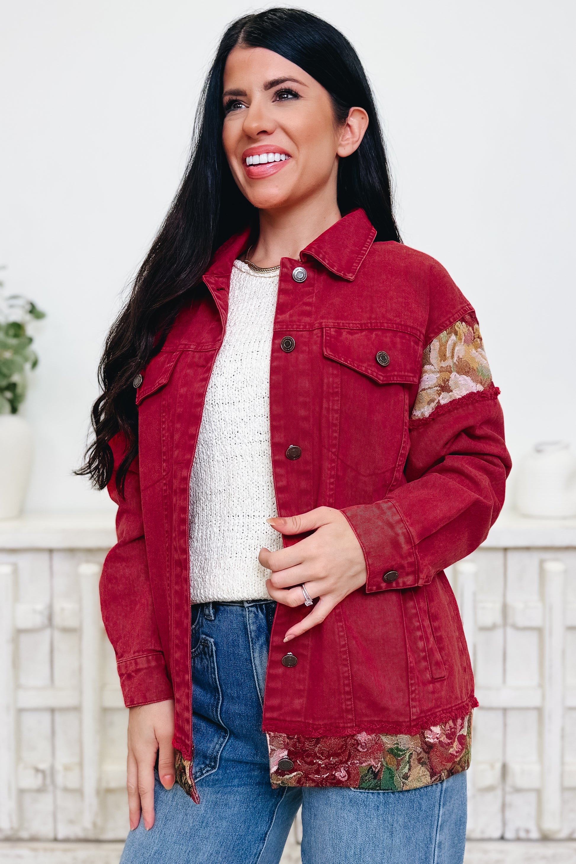 Outdoor Gal Floral Midi Jacket