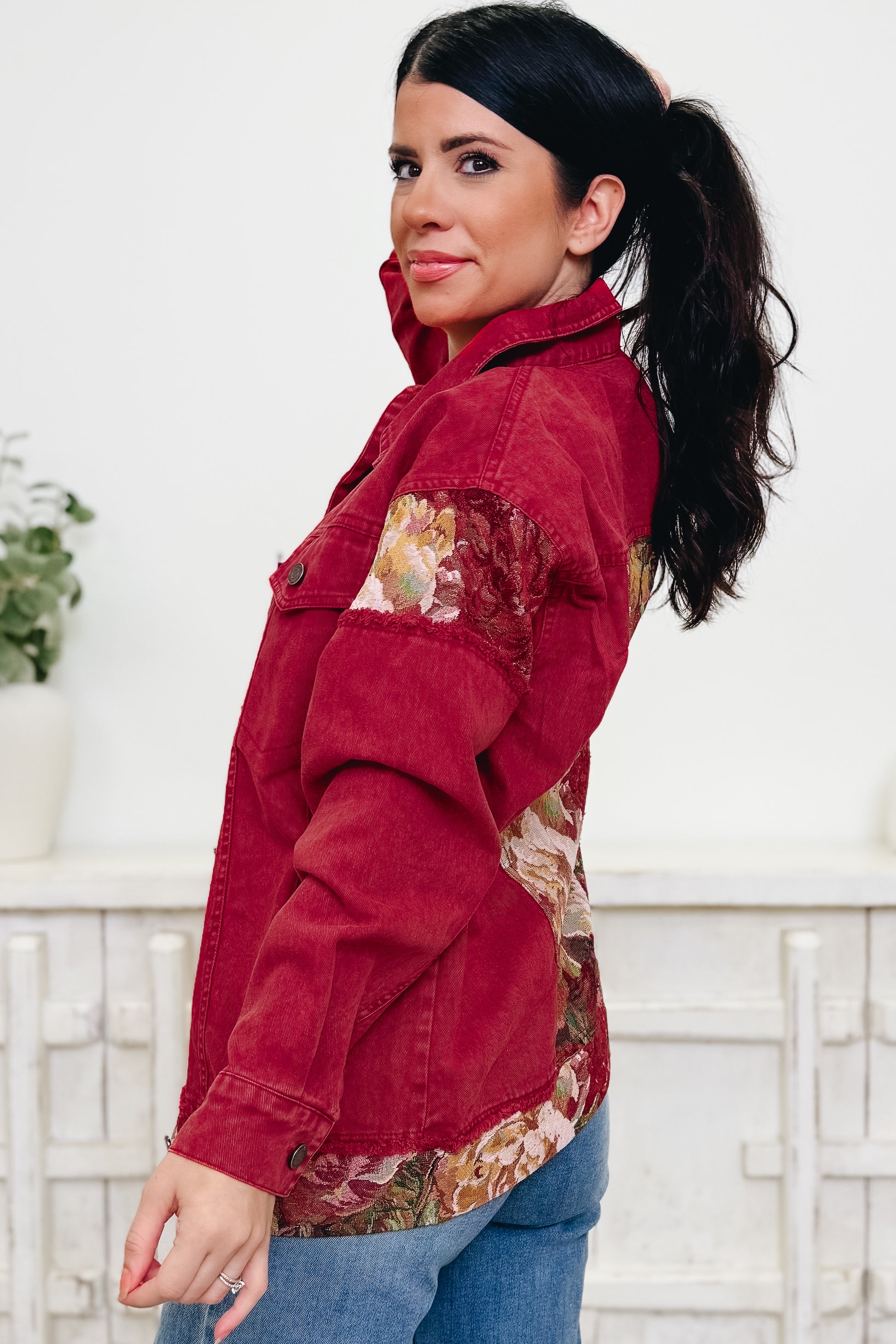 Outdoor Gal Floral Midi Jacket