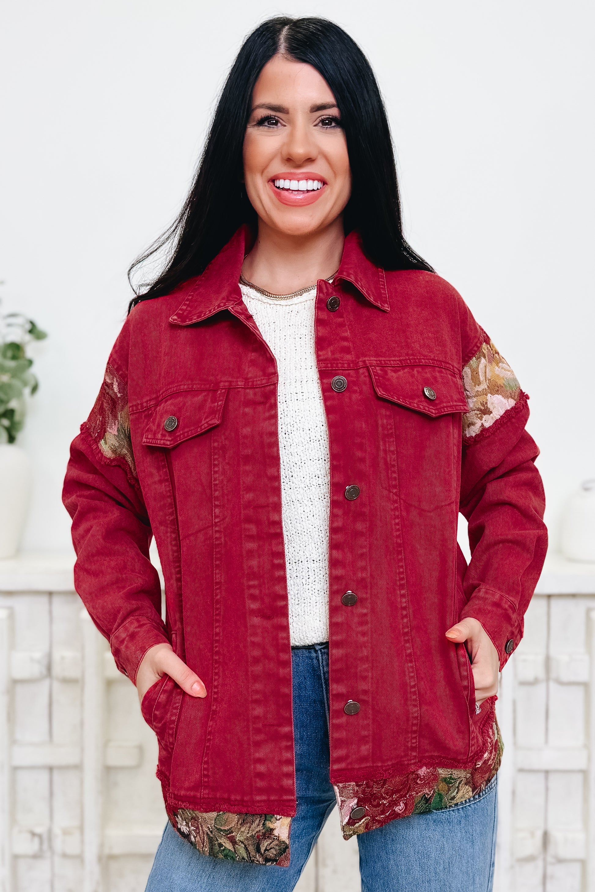 Outdoor Gal Floral Midi Jacket