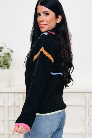 Polished Half Zip Sweater Top