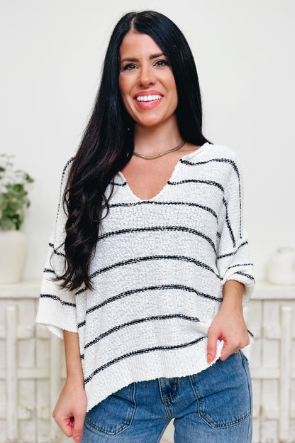 Beyond The Lines Sweater Top