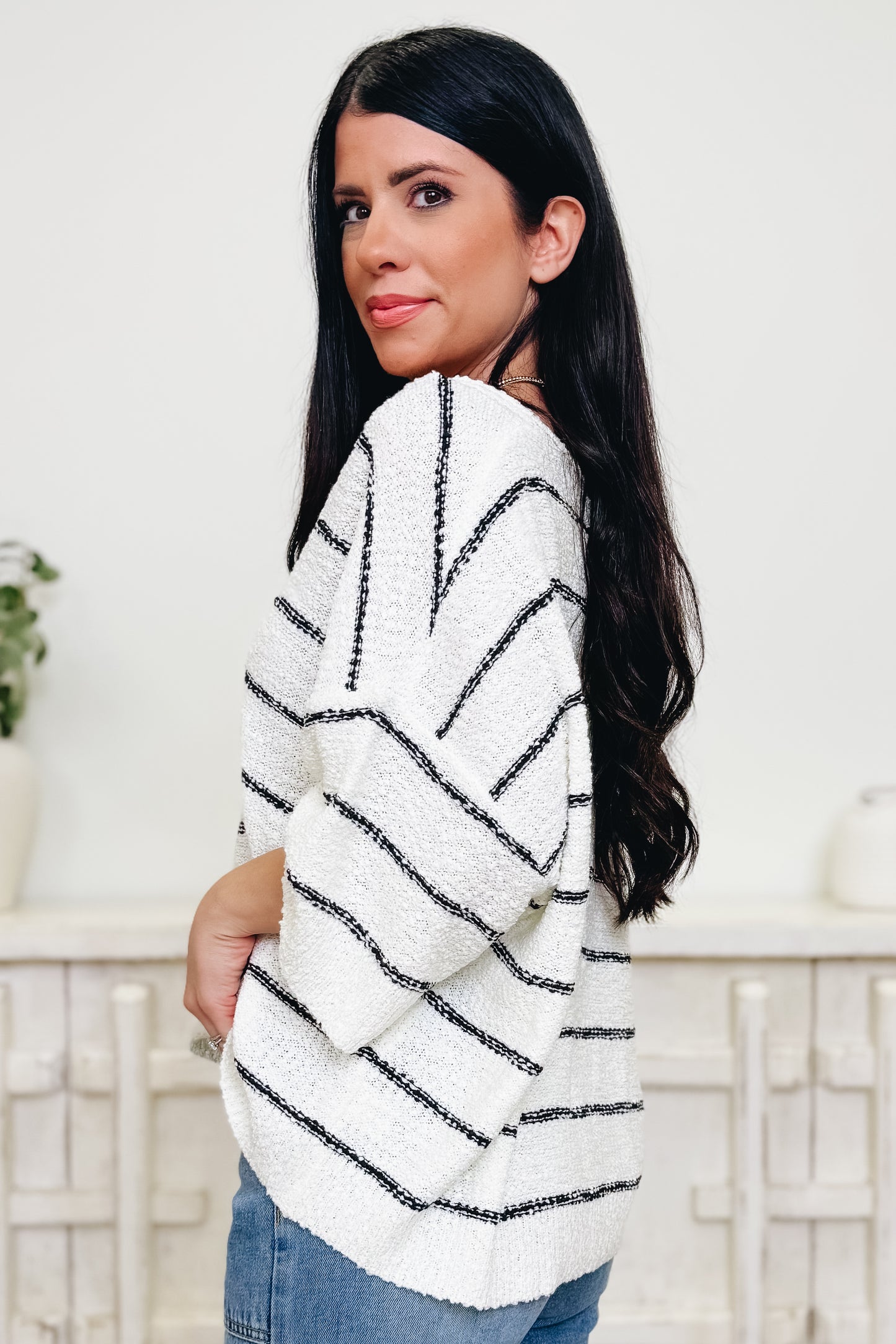 Beyond The Lines Sweater Top