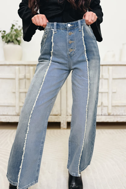 Split Decision Denim Pants