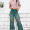 Frayday By Anniewear - Wide Leg Distress Jeans - 3 Colors!