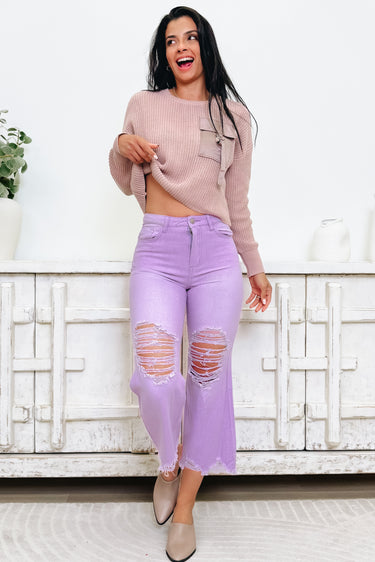 Frayday By Anniewear - Wide Leg Distress Jeans - 3 Colors!