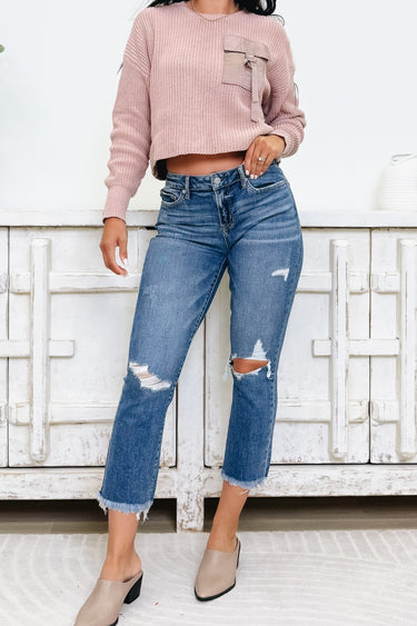 Going Full Throttle By Mica - Distressed Skinny Jeans
