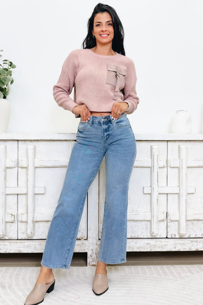 The Chic By Mica - Mid Rise Loose Fit Straight Jeans