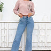 The Chic By Mica - Mid Rise Loose Fit Straight Jeans