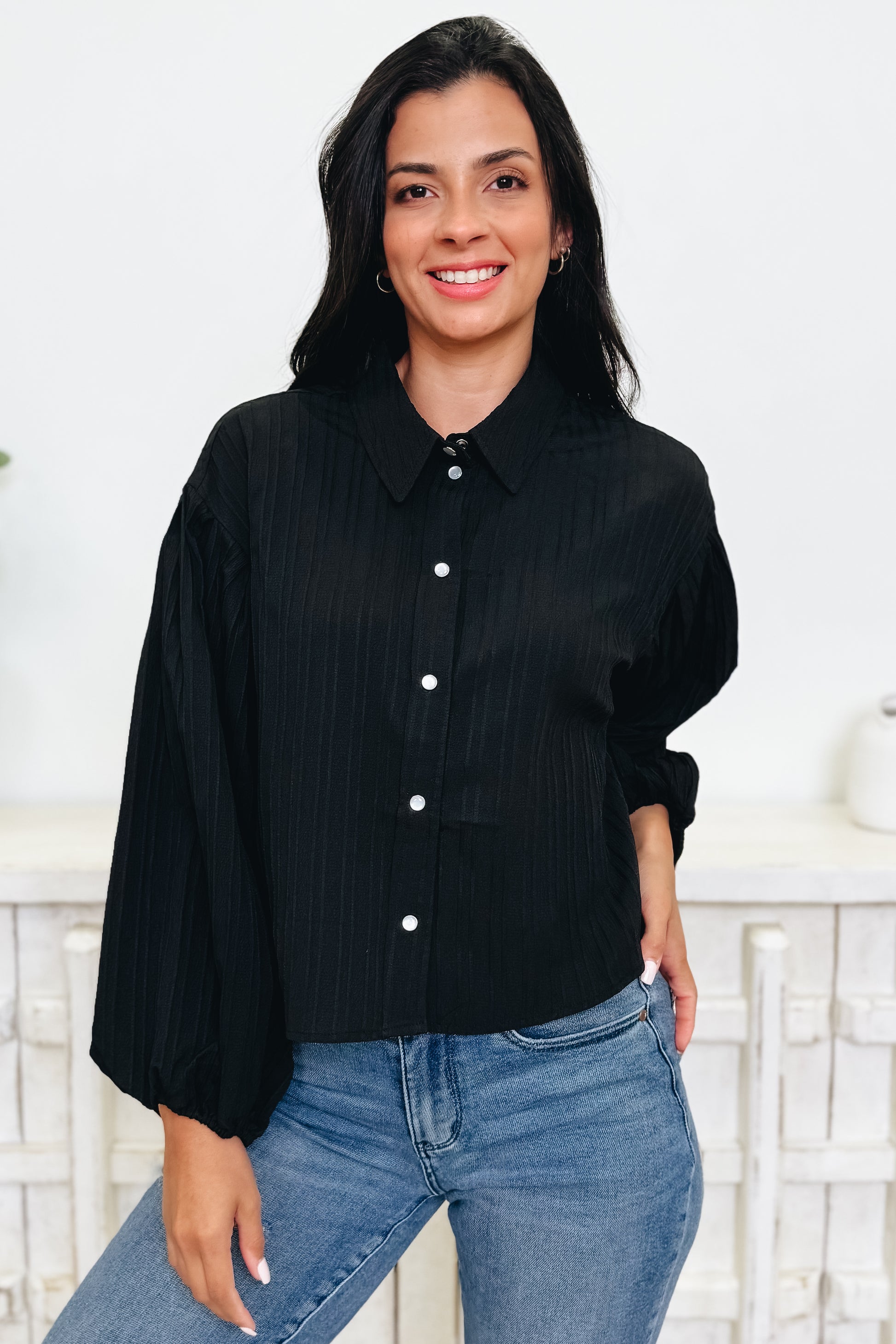 Bubbly Perspective Top - 3 Colors!