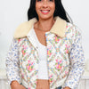 Choosing Happiness Floral Sherpa Jacket
