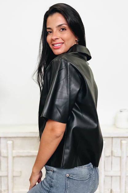 The Pleather Is All Mine Top - 3 Colors!