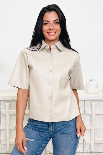 The Pleather Is All Mine Top - 3 Colors!