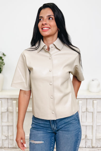 The Pleather Is All Mine Top - 3 Colors!