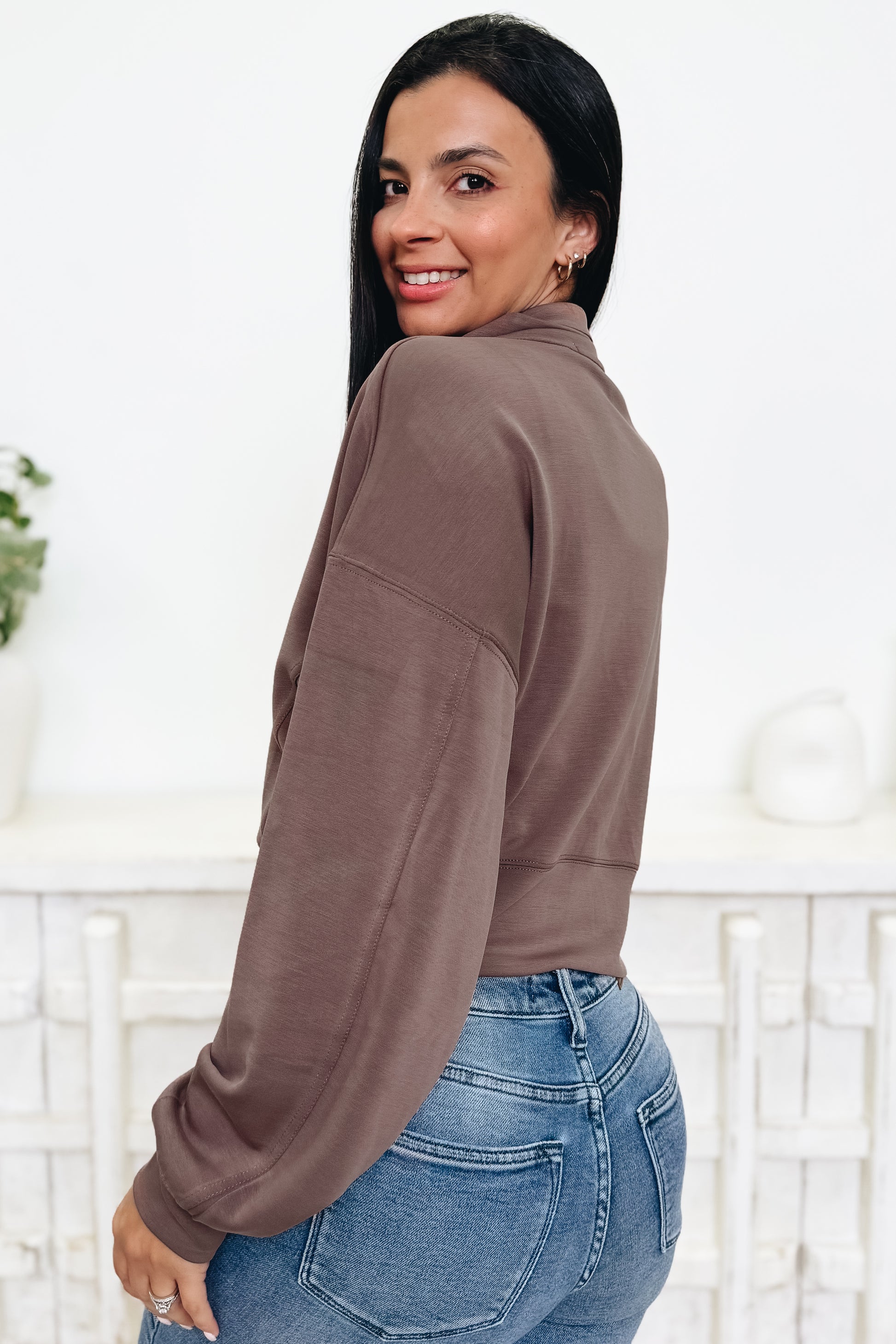 Silver Lining Luxe Quarter Zip Top - 2 Colors!