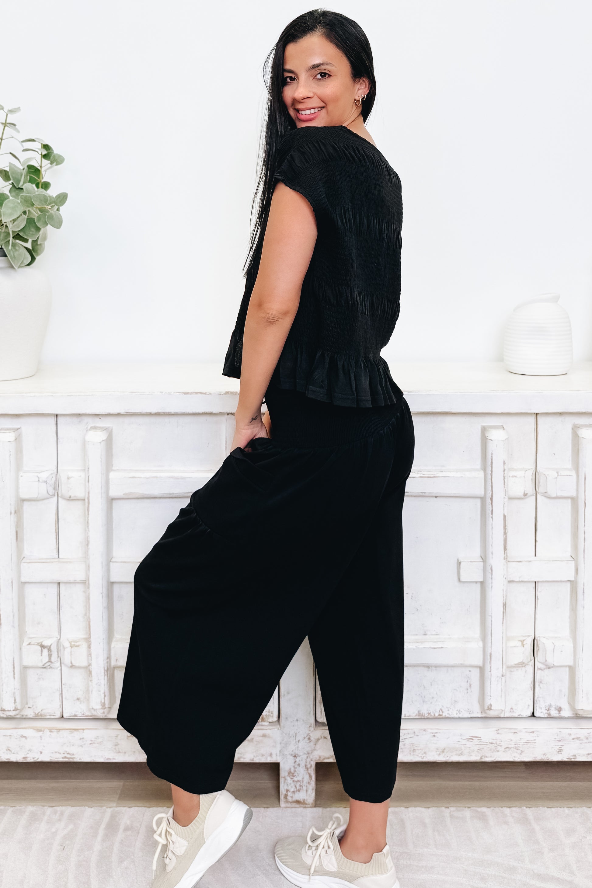 Sugar & Sweet Pants Set Black