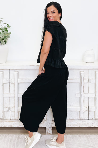 Sugar & Sweet Pants Set Black