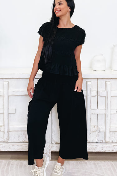 Sugar & Sweet Pants Set - Black
