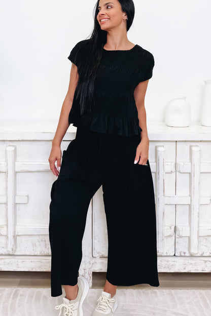 Sugar & Sweet Pants Set Black