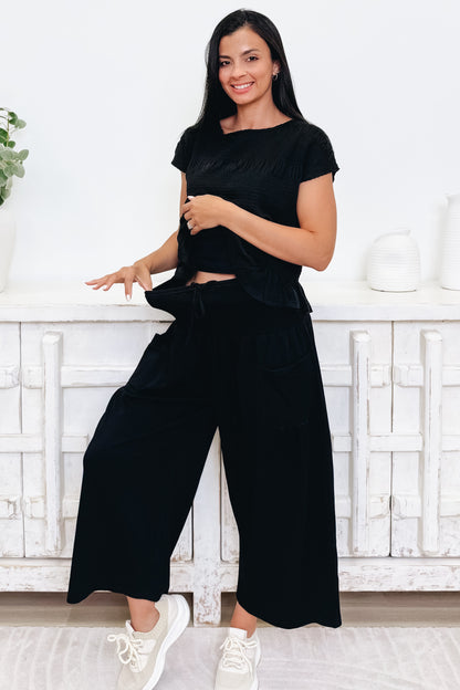 Sugar & Sweet Pants Set Black