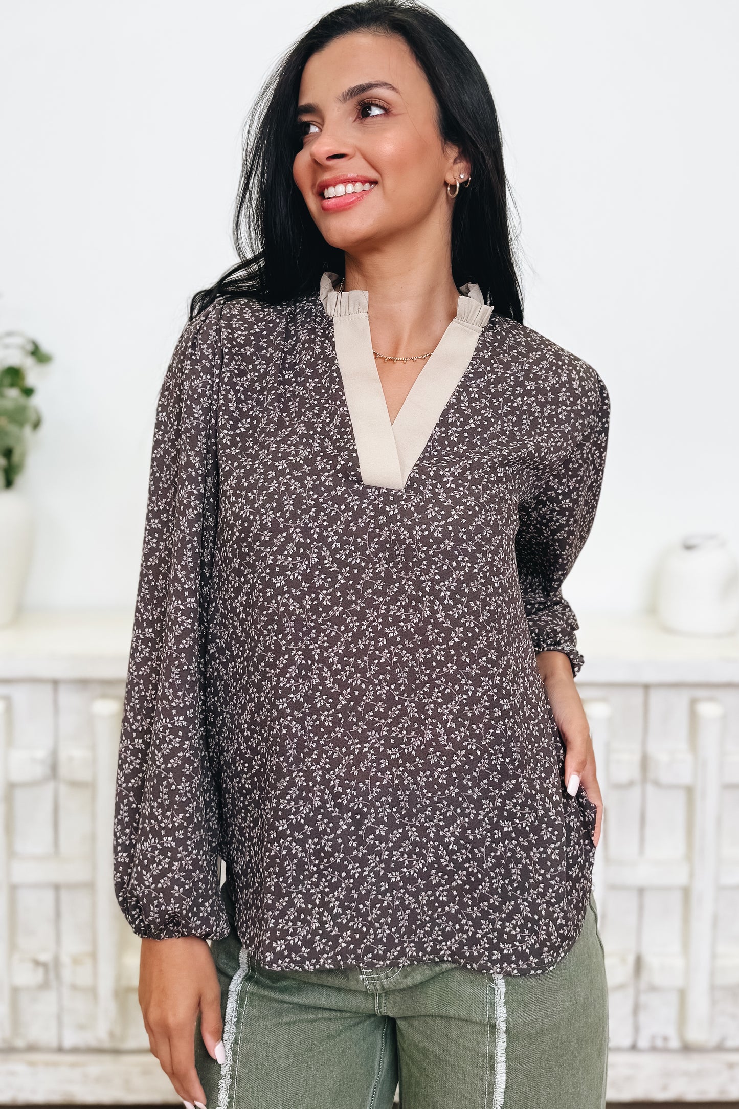 Dark Romance Floral Top