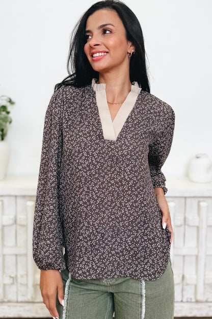 Dark Romance Floral Top