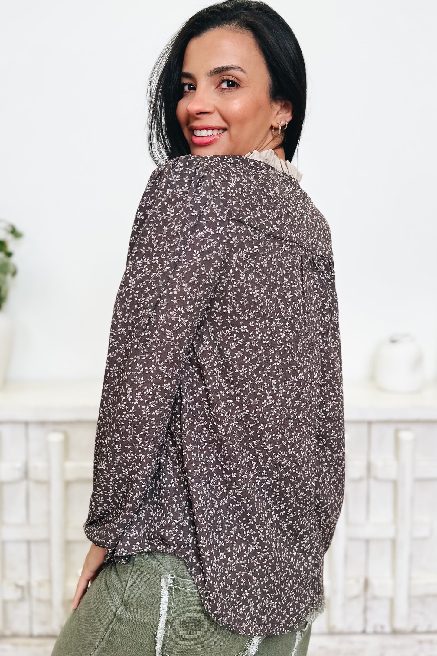 Dark Romance Floral Top