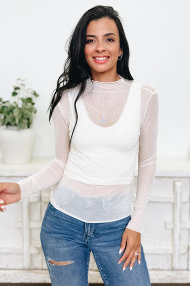 Shimmery Confession Top - 4 Colors!