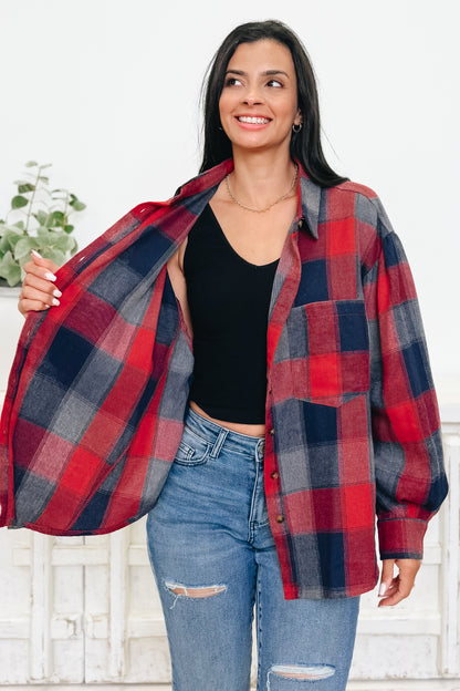 Wild About Plaid Button Down Top - 2 Colors!