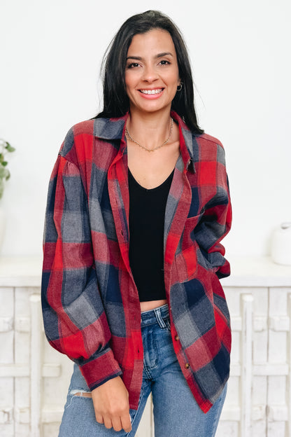 Wild About Plaid Button Down Top - 2 Colors!