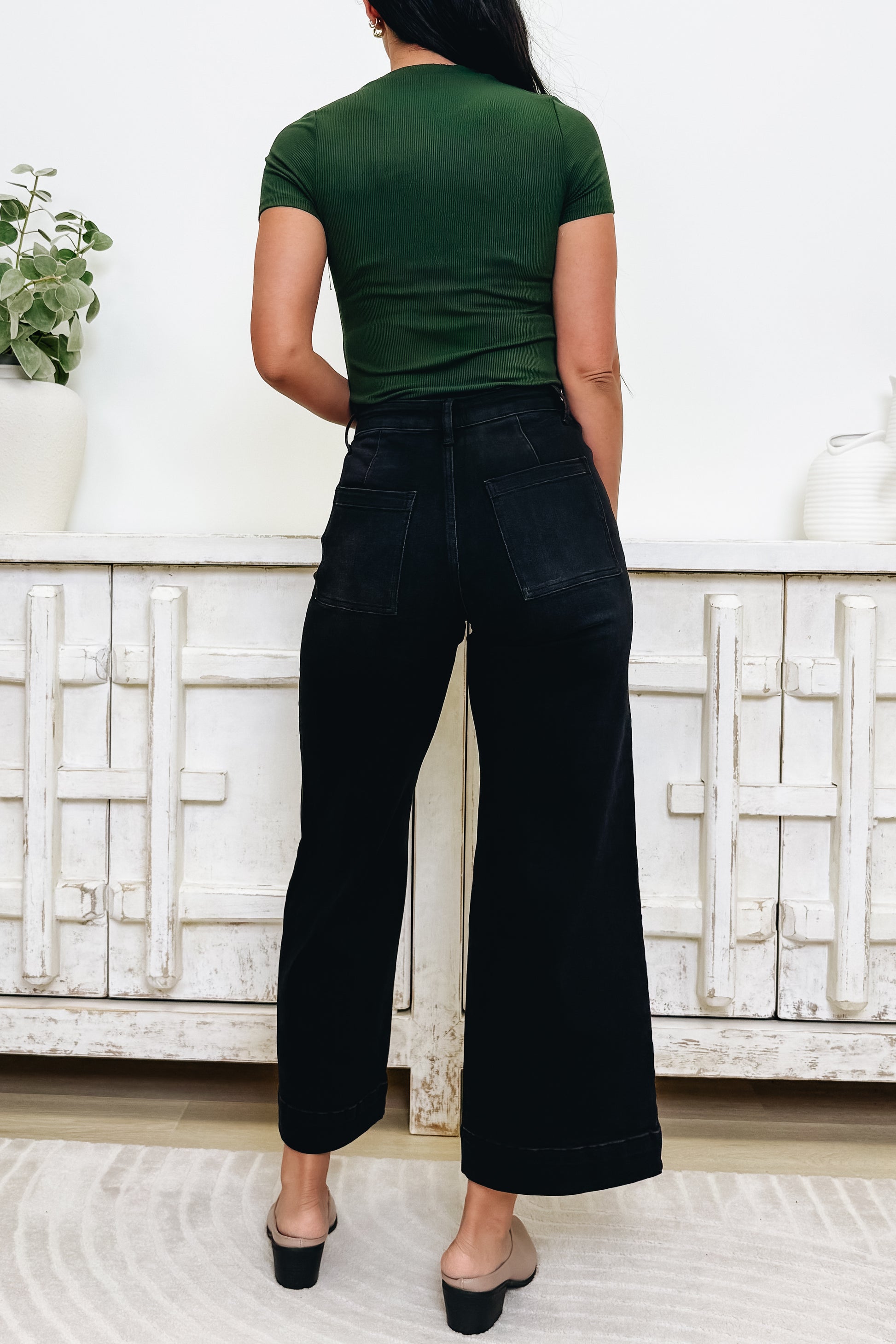 The Level Up By Anniewear - High Rise Wide Leg Jeans - 2 Colors!