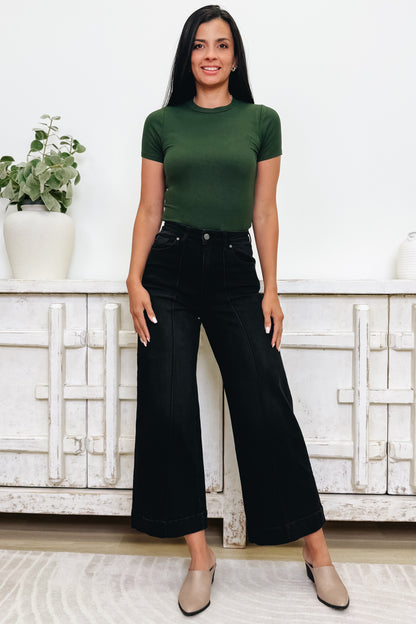 The Level Up By Anniewear - High Rise Wide Leg Jeans - 2 Colors!