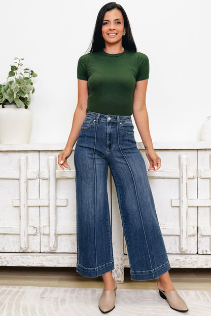 The Level Up By Anniewear - High Rise Wide Leg Jeans - 2 Colors!