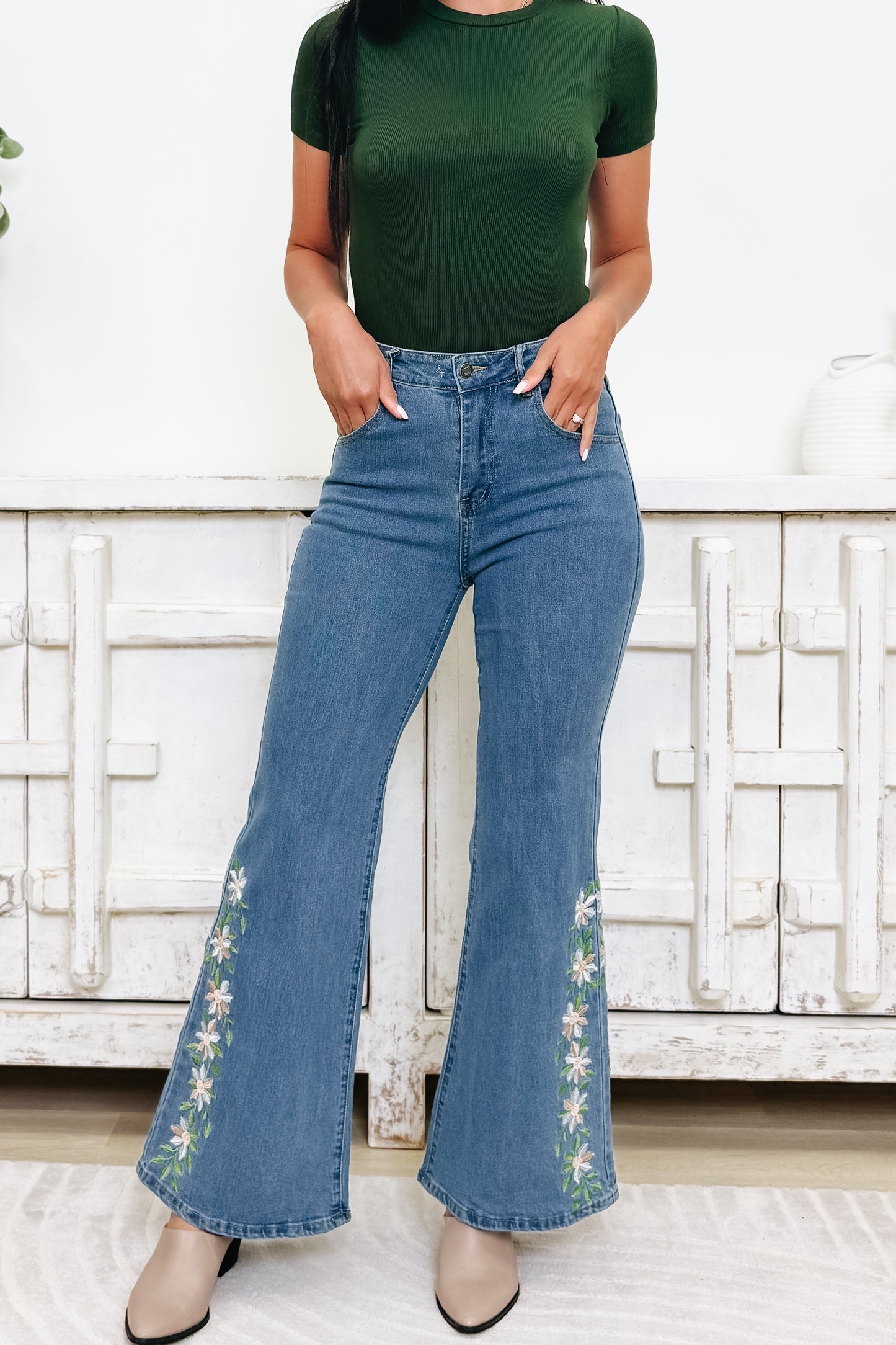 Free Spirit By Anniewear - Flare Jeans - Medium Denim
