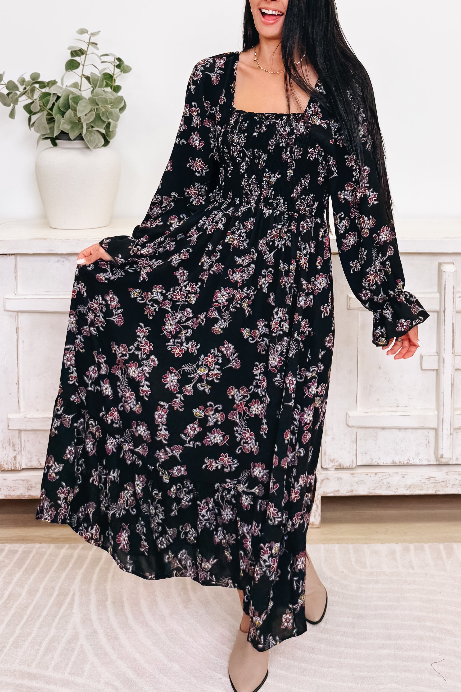 Fit To Flare Floral Dress